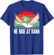 We Ride at Dawn Funny Frog Riding Goose Chaotic Animal T-Shirt - T-Shirt | Royal