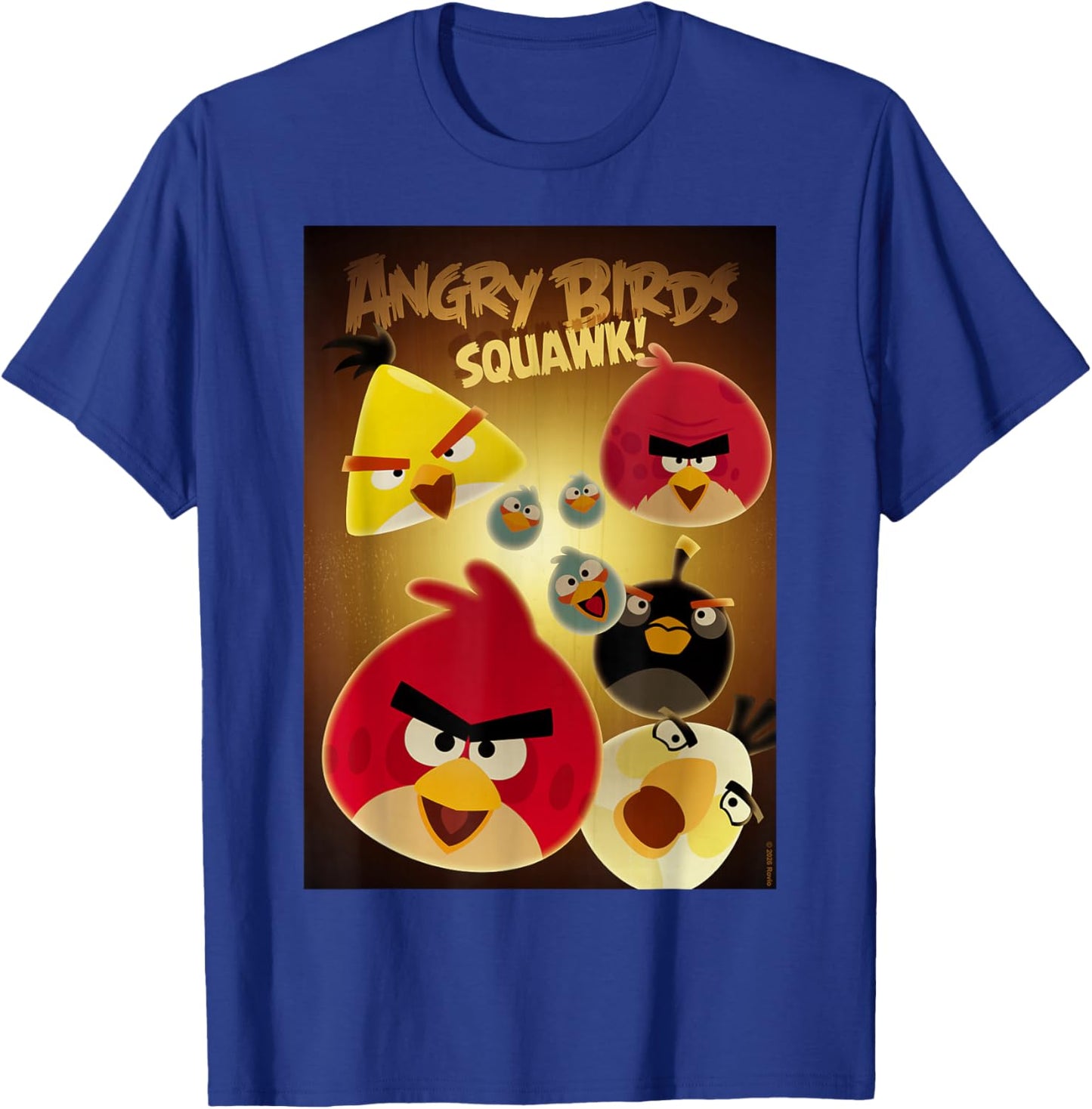 Angry Birds Group Poster Squawk T-Shirt - T-Shirt | Royal