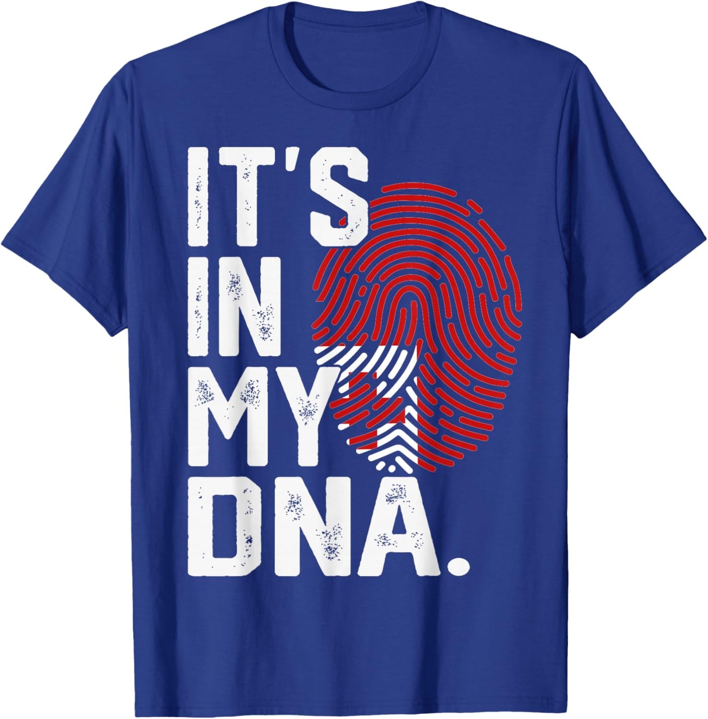 Tonga Roots Flag Fingerprint Graphic Patriotic T-Shirt - T-Shirt | Royal