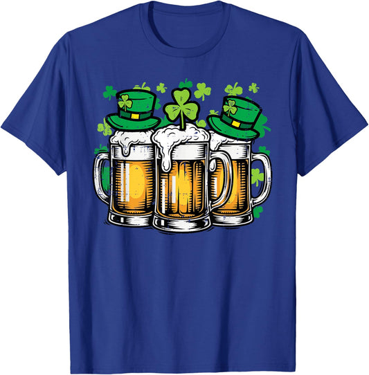 St Patricks Day Beers Funny Irish Pub Saint Paddys Men T-Shirt - T-Shirt | Royal