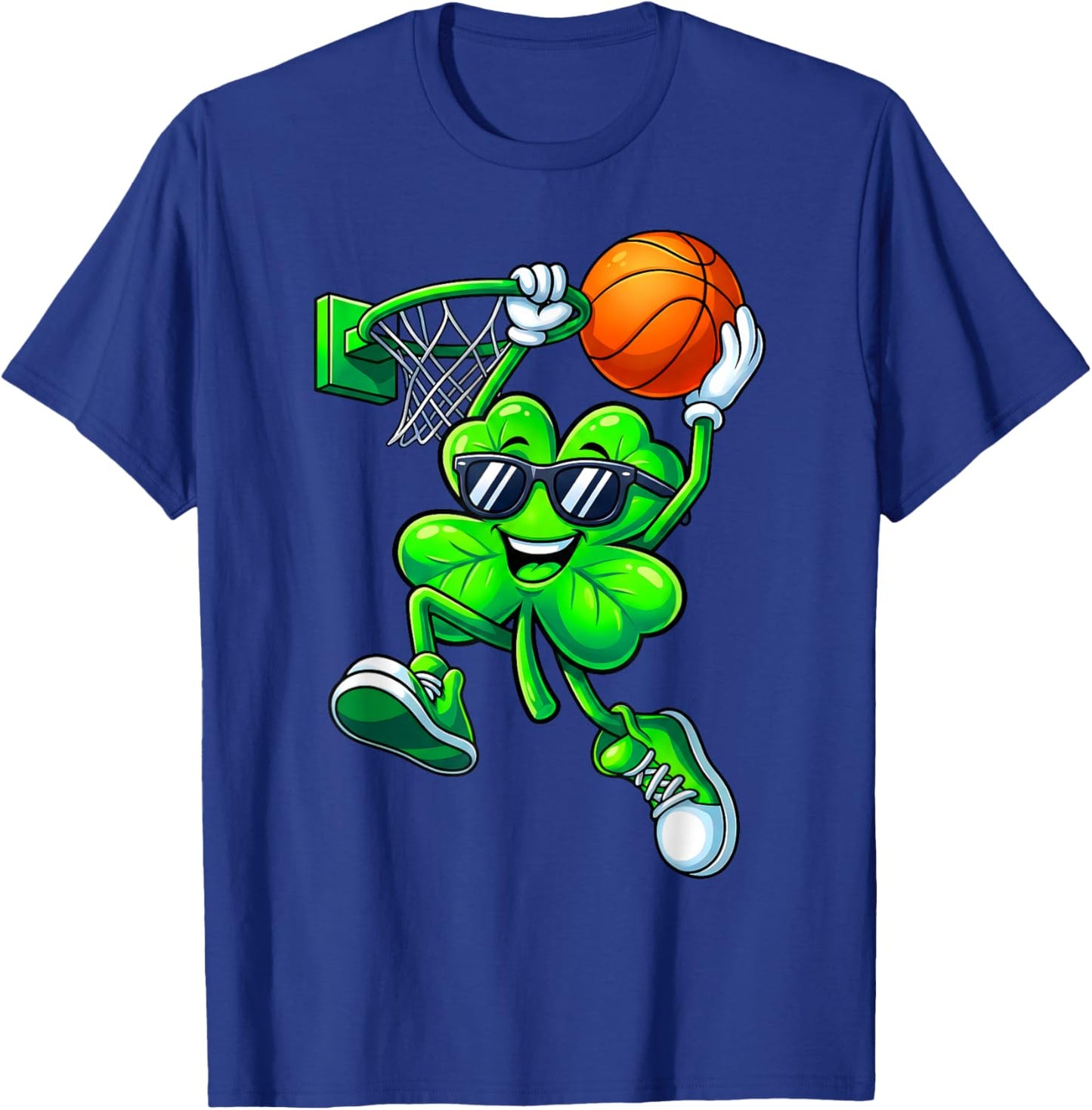 Shamrock Basketball Irish St Patricks Men Boy Kid Apparel T-Shirt - T-Shirt | Royal
