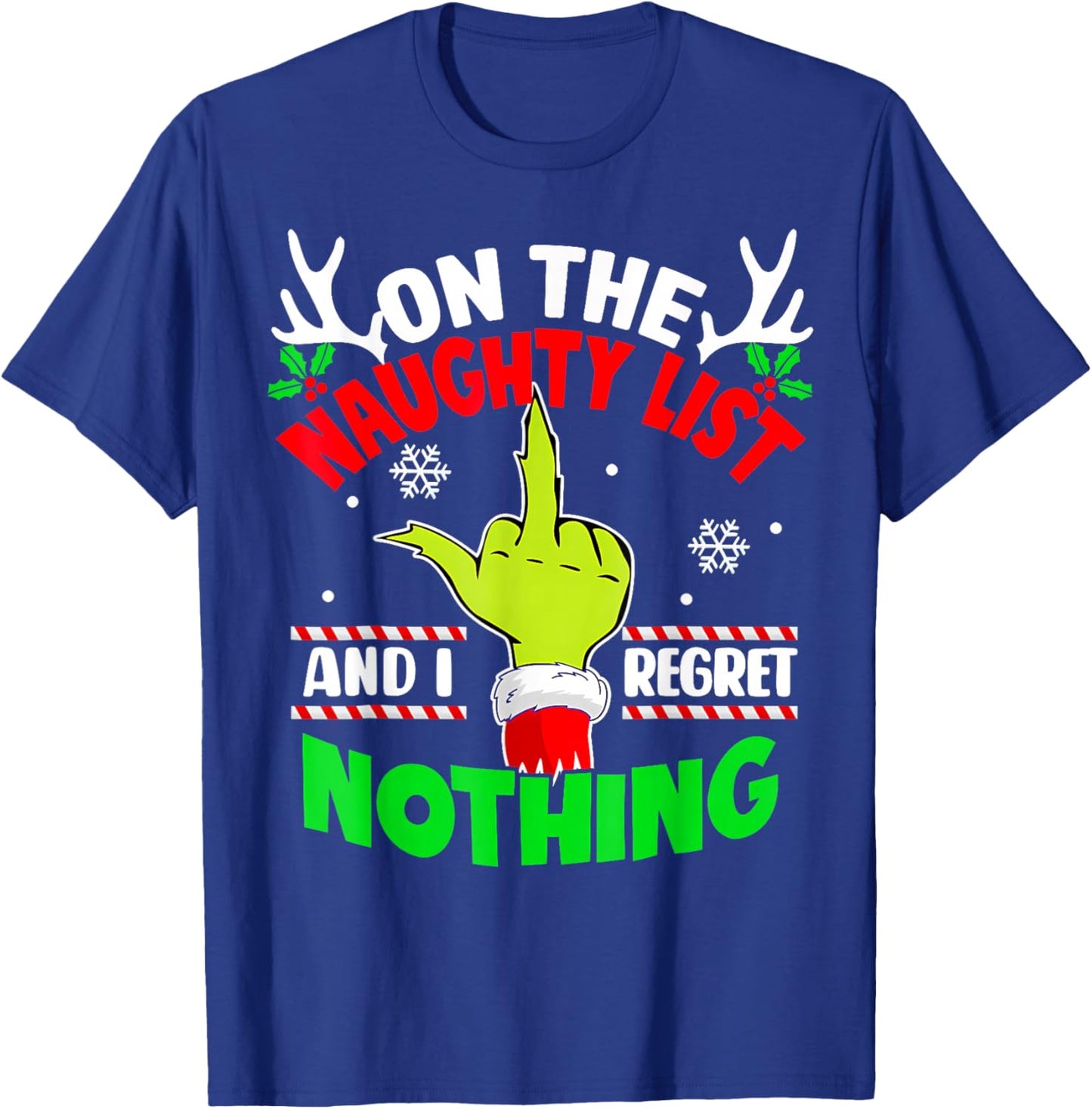 Nice Naughty List Funny Christmas Woman Kid T-Shirt - T-Shirt | Royal