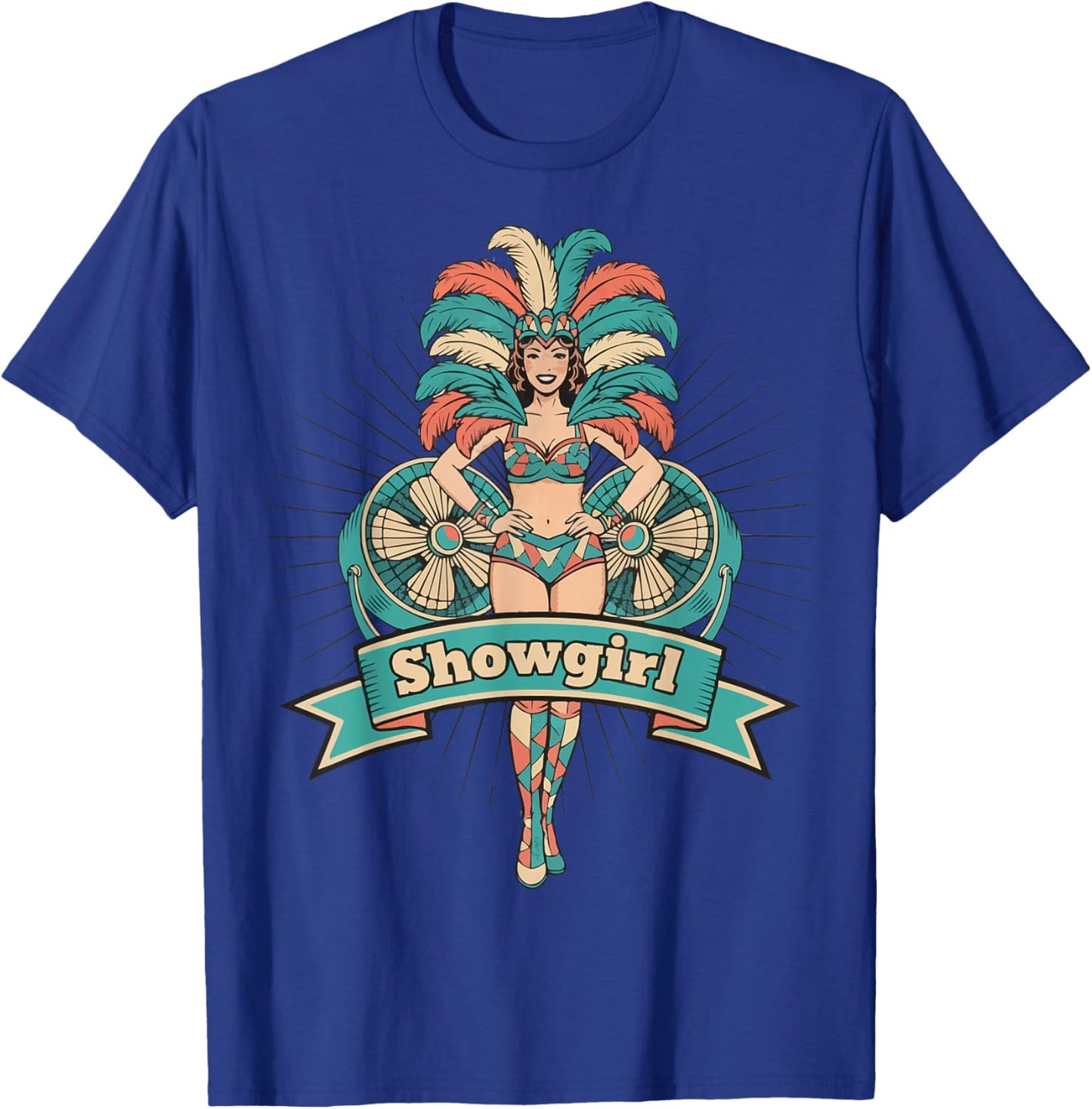 Showgirl Carnival Costume Extravaganza Art T-Shirt - T-Shirt | Royal