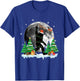 Funny Sasquatch Santa Bigfoot Christmas Tree Xmas Lights T-Shirt - T-Shirt | Royal