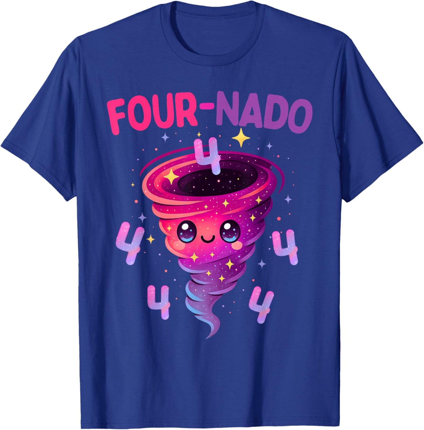 Four Nado Warning 4th Birthday Cute Tornado Themed Kids T-Shirt - T-Shirt | Royal