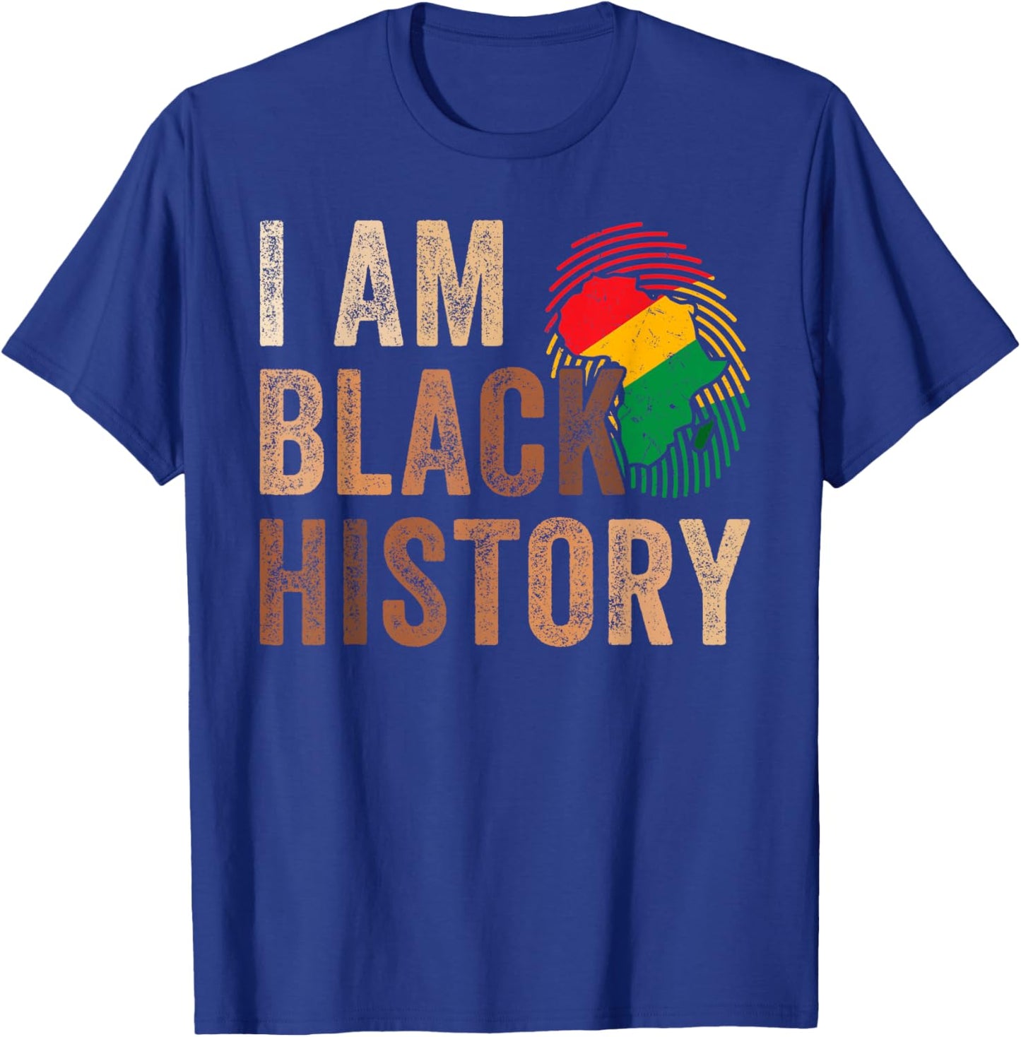 I Am Black History Month African American DNA Melanin Pride T-Shirt - T-Shirt | Royal