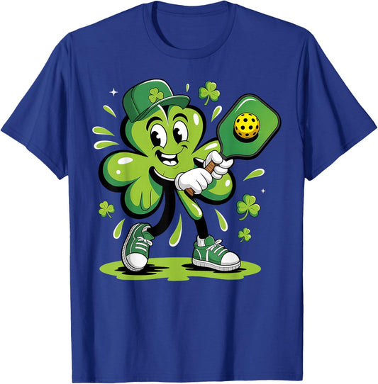St Patricks Day Pickleball Saint Pattys Irish Men Women Kids T-Shirt - T-Shirt | Royal