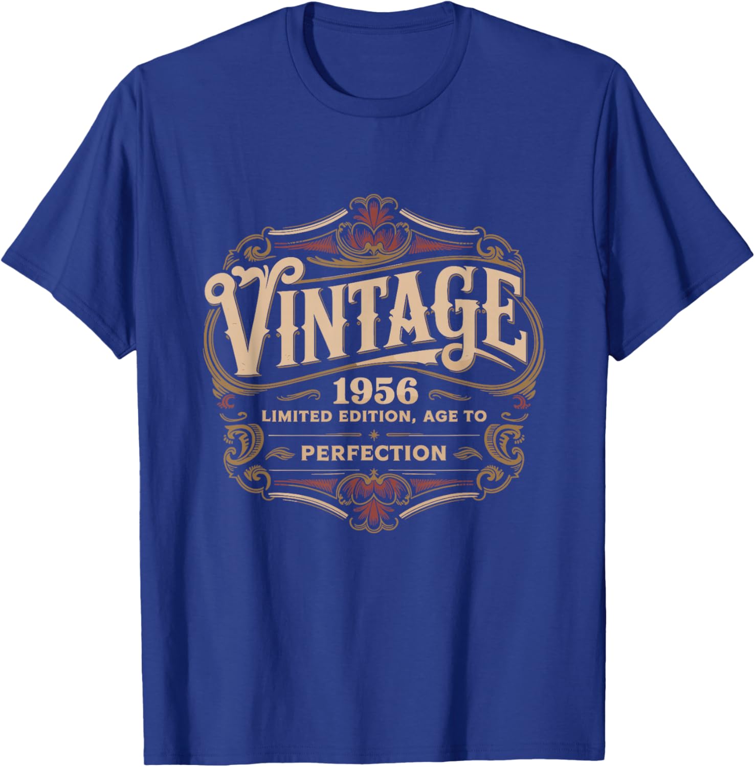 70th Birthday 2026, Funny Vintage Age, Born 1956 T-Shirt - T-Shirt | Royal