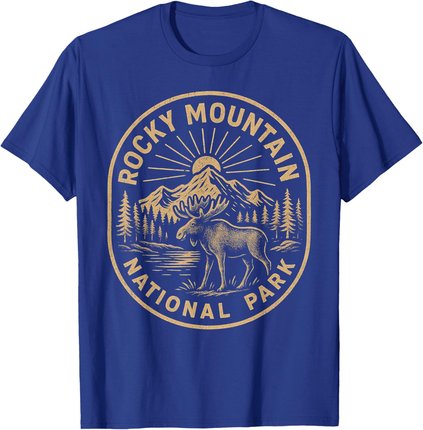 Rocky Mountains National Park Colorado Nature Hiking Camping T-Shirt - T-Shirt | Royal