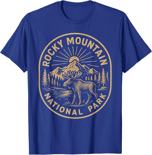 Rocky Mountains National Park Colorado Nature Hiking Camping T-Shirt - T-Shirt | Royal