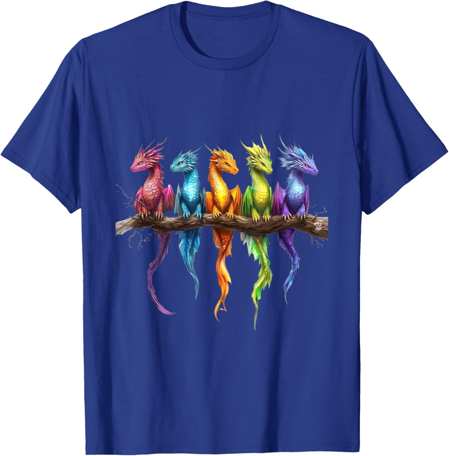 Cute Colorful Dragon Mythical Dragon Fantasy Lover Women Men T-Shirt - T-Shirt | Royal