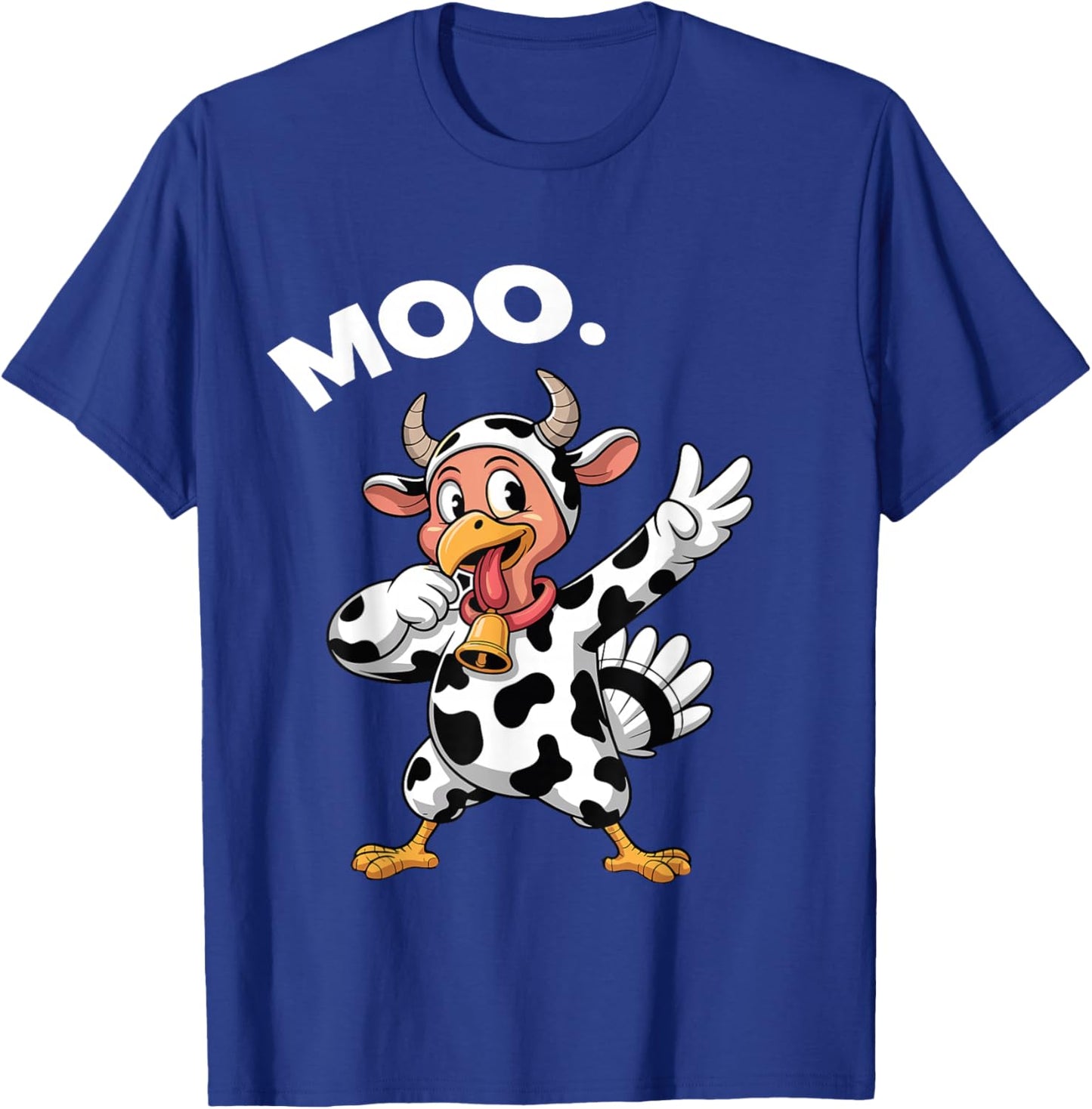 Funny Thanksgiving Shirts Dabbing Turkey moo T-Shirt - T-Shirt | Royal