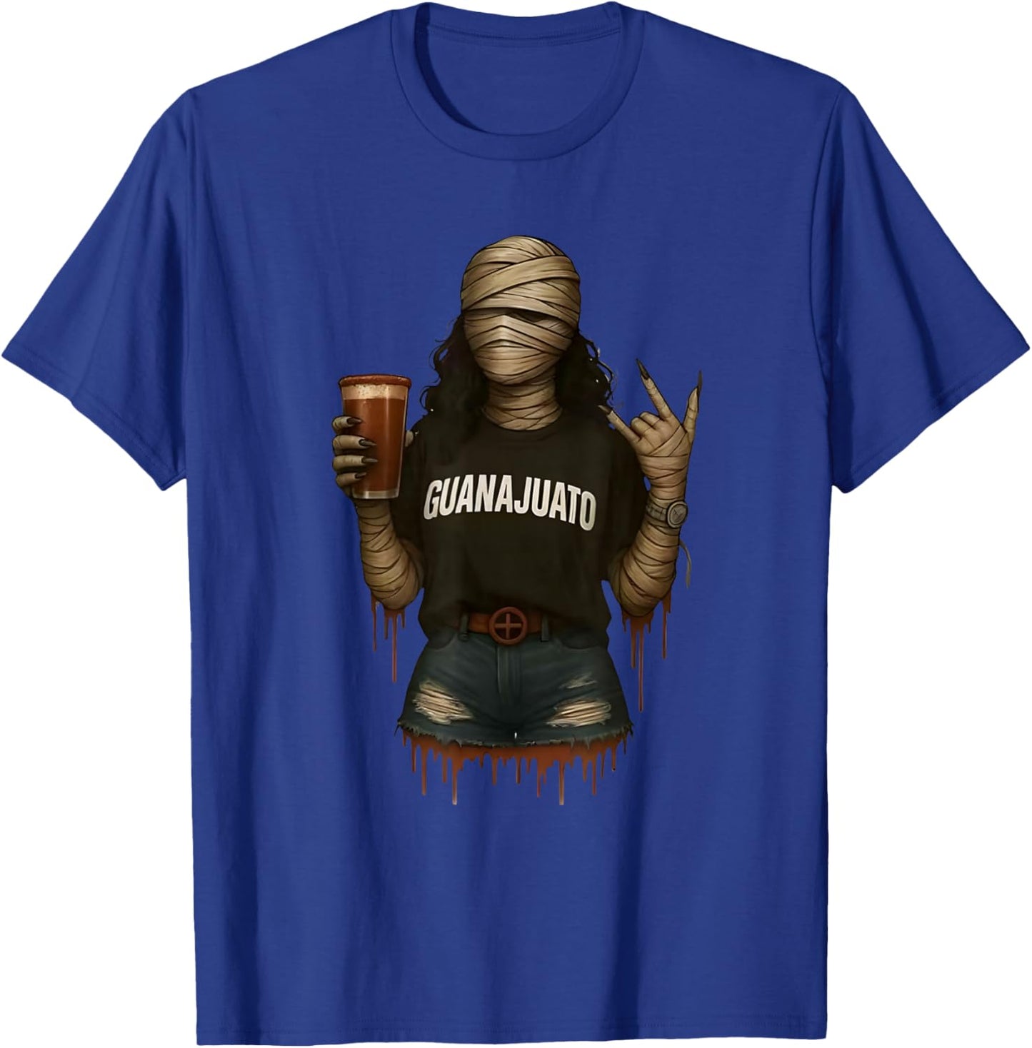 Guanajuato Mummy Girl Aesthetic Halloween Mexico Vibes T-Shirt - T-Shirt | Royal