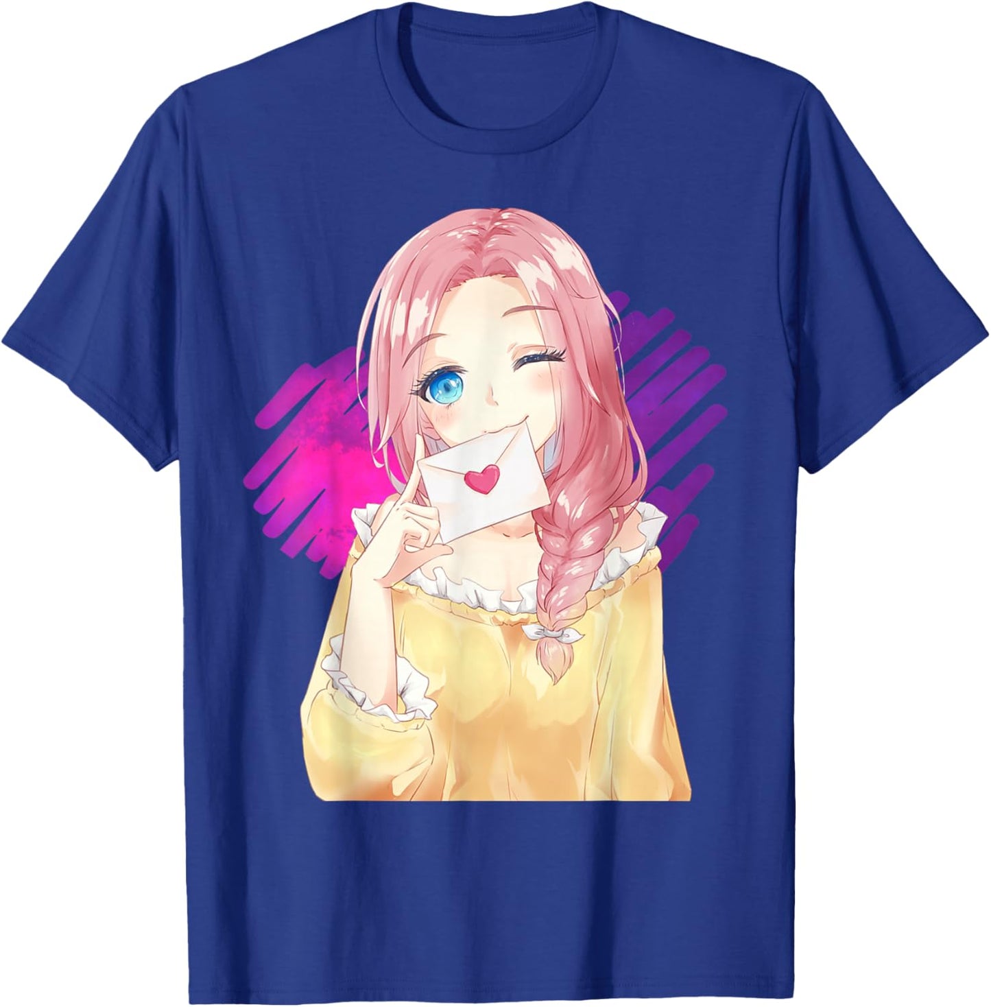 Aesthetic Anime Girl, Cute Anime Gift & Girls T-Shirt - T-Shirt | Royal