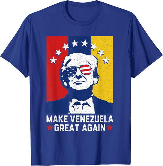 Make Venezuela Great Again 2026 Funny Trump Meme T-Shirt - T-Shirt | Royal