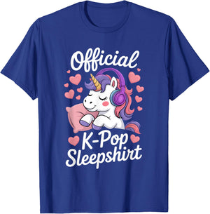 K-Pop Unicorn Official K-Pop Sleep T-Shirt - T-Shirt | Royal
