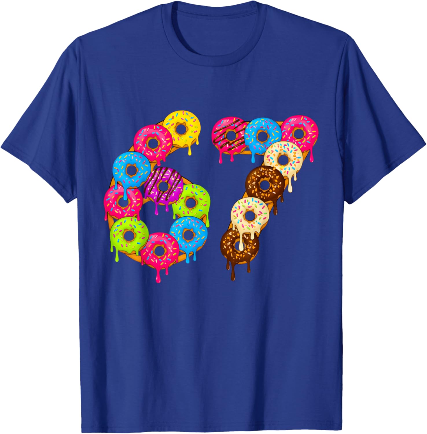 6 7 Meme Matching Love Donuts 67 Pajamas Kids Six Seven Boys T-Shirt - T-Shirt | Royal