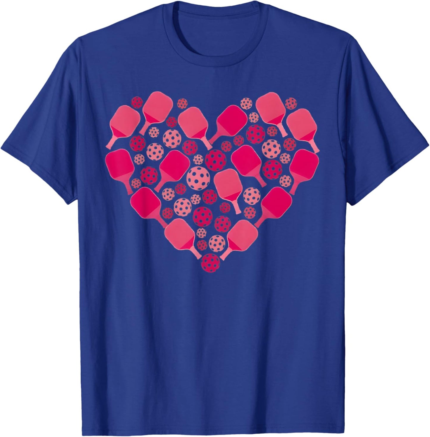 Cute Pickleball Heart Valentine's Day Pickleball Lover Women T-Shirt - T-Shirt | Royal