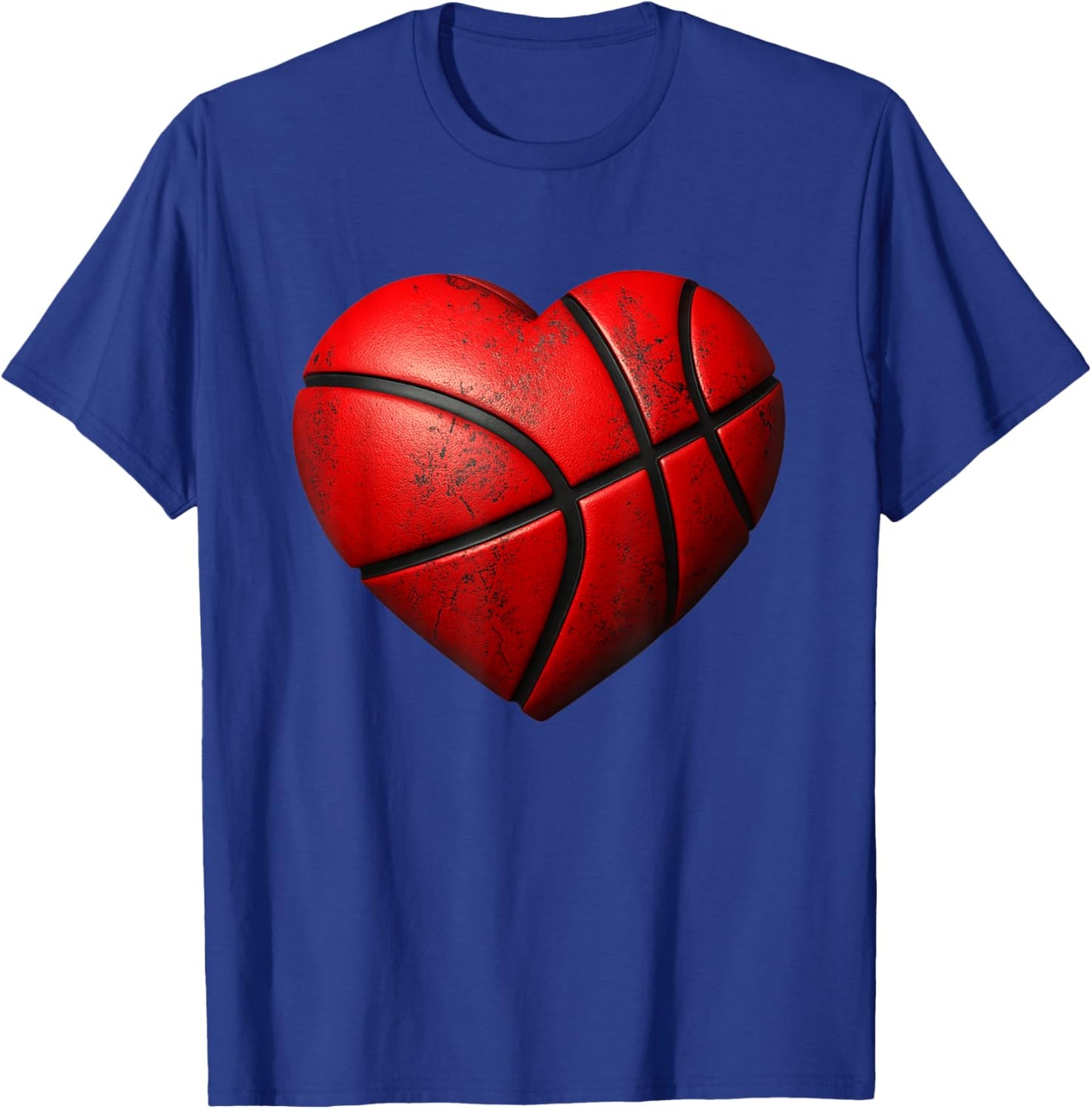 Basketball Heart Shape Valentines Day Love Boys Men T-Shirt - T-Shirt | Royal