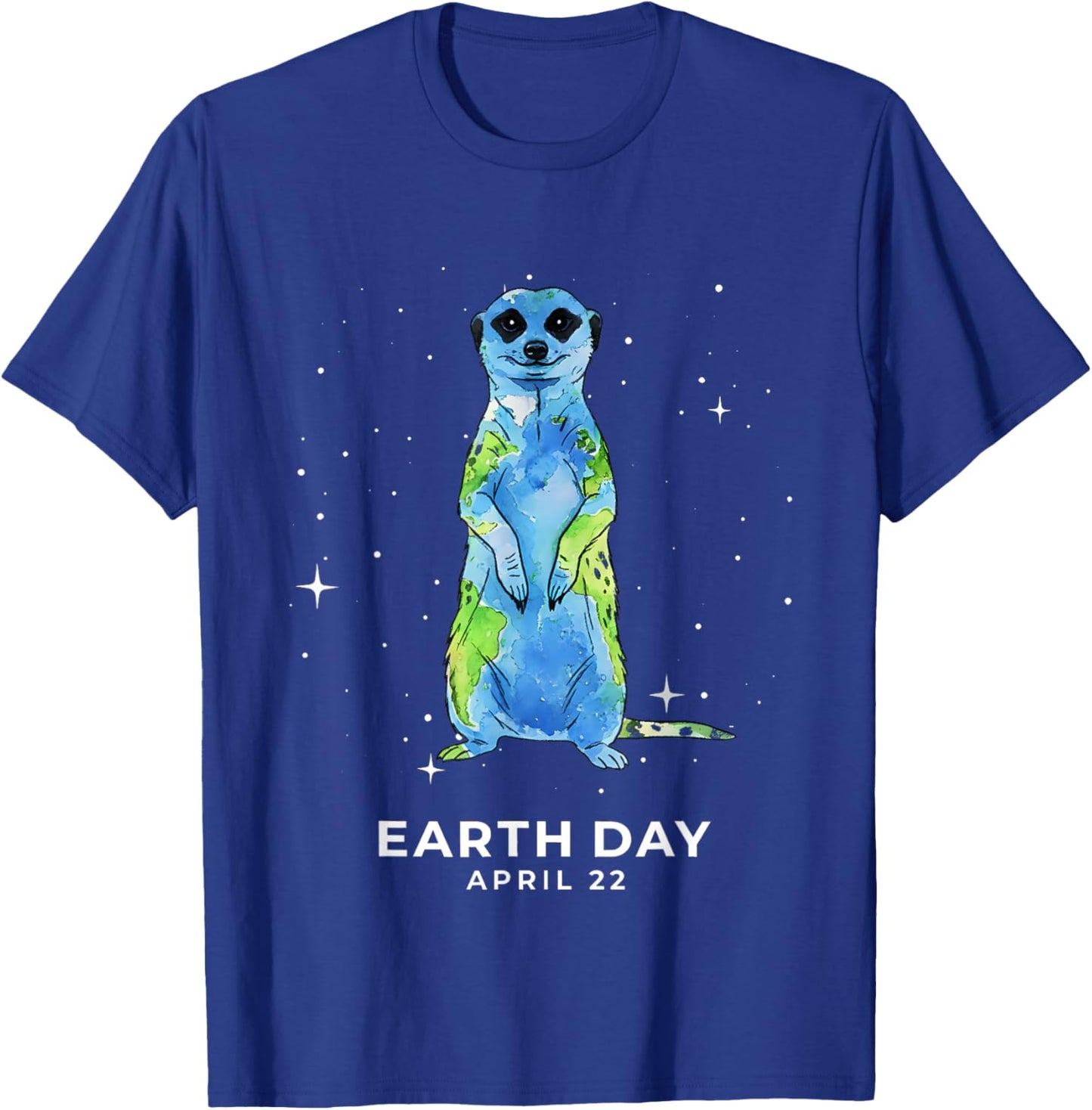 Earth Day 2026 Meerkat Art T-Shirt - T-Shirt | Royal