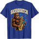 Saxsquatch Bigfoot Saxophone Player Musician Jazz Funny T-Shirt - T-Shirt | Royal