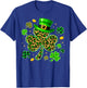 Cute Shamrock Leopard PJs St Patricks Women Girl T-Shirt - T-Shirt | Royal