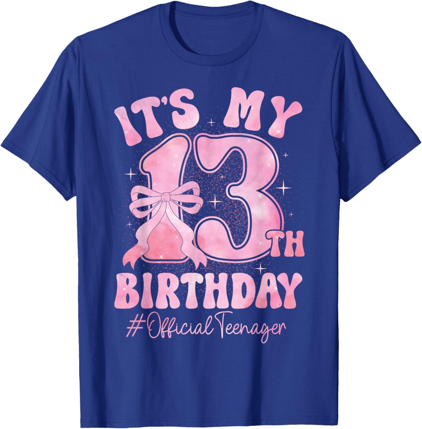 13 Year Old Coquette Bow Official Teenager 13th Birthday T-Shirt - T-Shirt | Royal