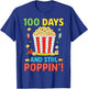 100 Days and Still Poppin Kids Popcorn 100 Days of School T-Shirt - T-Shirt | Royal