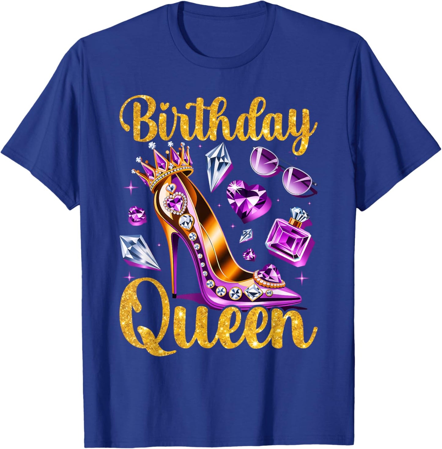 Queen Happy Birthday Party Girls Women T-Shirt - T-Shirt | Royal