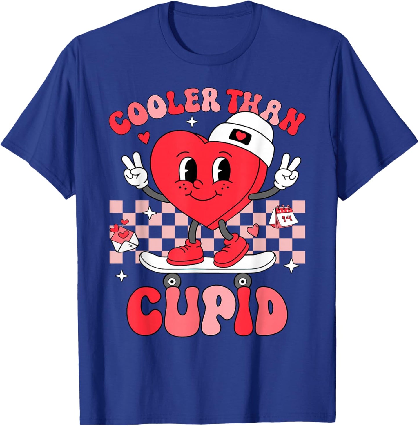 Cooler Than Cupid Valentines Day for Teens Kids Boys Girls T-Shirt - T-Shirt | Royal