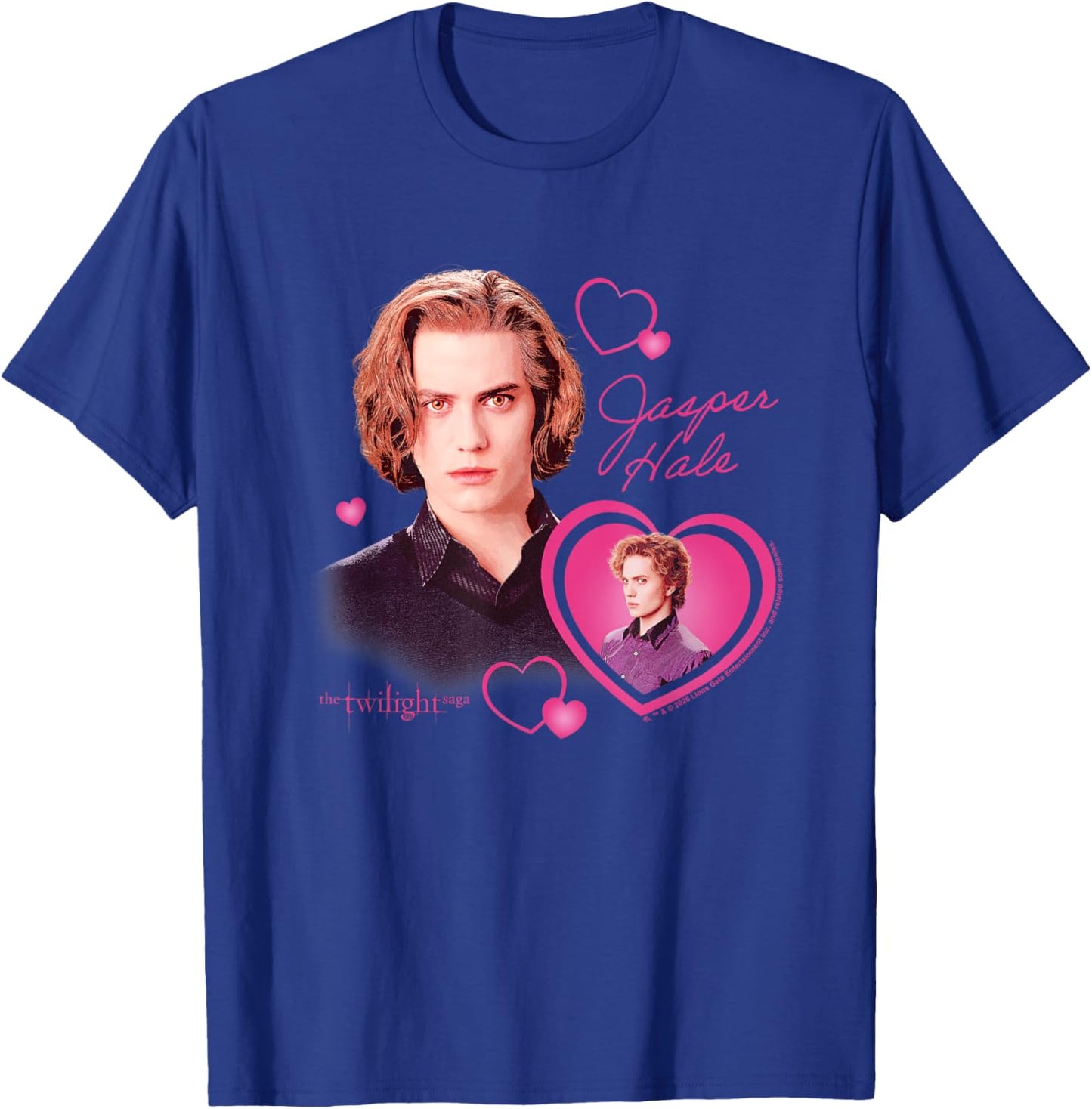 Twilight Jasper Hale Hearts Vampire Crush Movie T-Shirt - T-Shirt | Royal