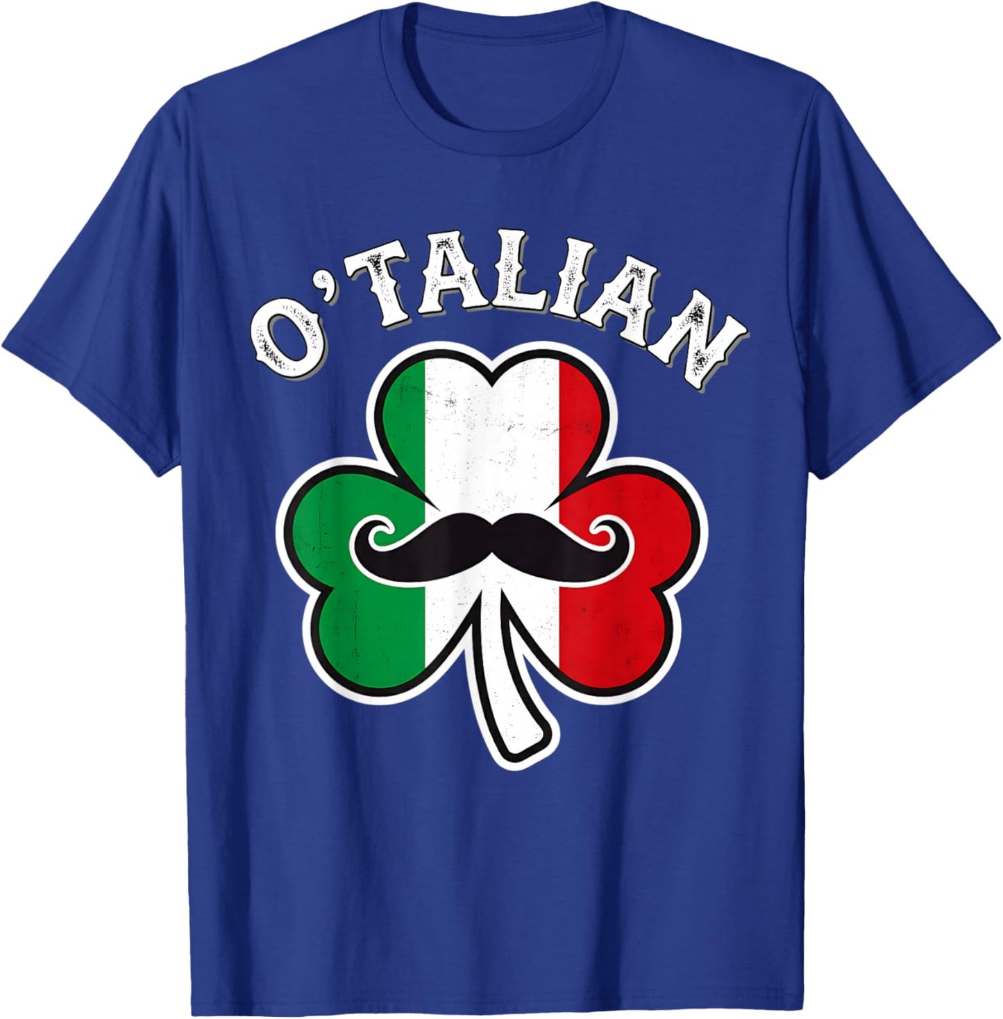 O'Talian Shamrock Irish Italian Flag Funny St Patricks Day T-Shirt - T-Shirt | Royal