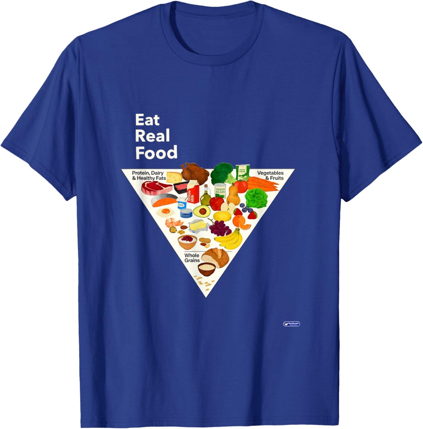 Eat Real Food New Food Pyramid 2026 T-Shirt - T-Shirt | Royal