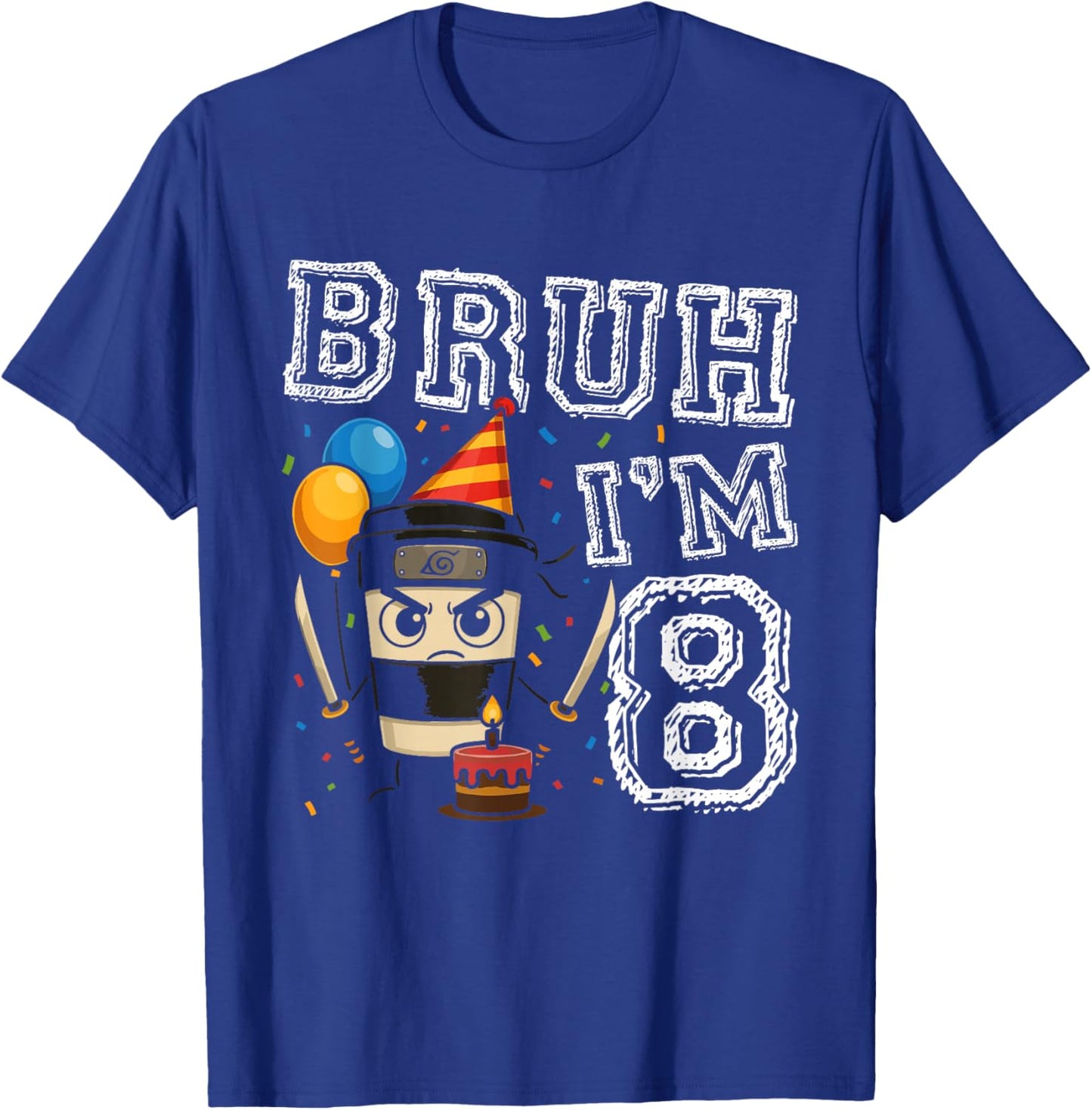 Cappuccino Assassino Bruh I'm 8 Age 8th Kids Boys Girls T-Shirt - T-Shirt | Royal