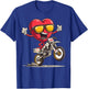 Dirt Bike Heart Motocross Dirt Biking Enduro Valentine's Day T-Shirt - T-Shirt | Royal