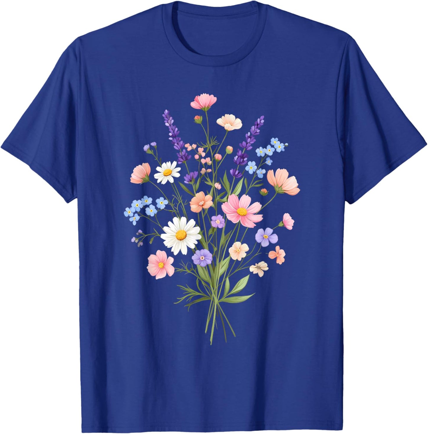 Flowers Women Wildflower Floral Gardening Summer Flowers T-Shirt - T-Shirt | Royal