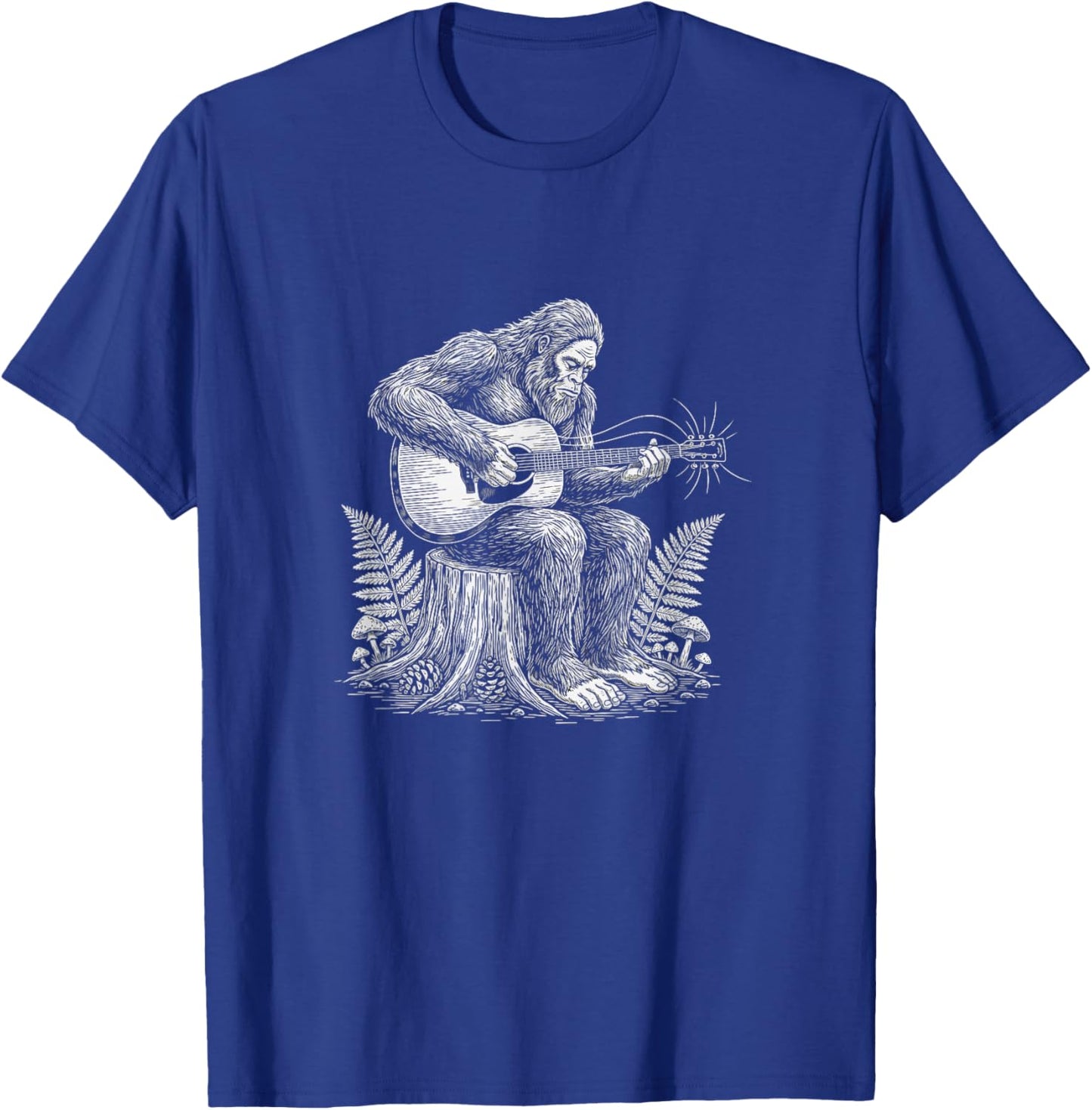 Bigfoot Playing Guitar Shirt – Sasquatch Rock Music T-Shirt - T-Shirt | Royal