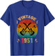 Vintage 1951 Birthday Guitar Player 75th Guitarist Birthday T-Shirt - T-Shirt | Royal