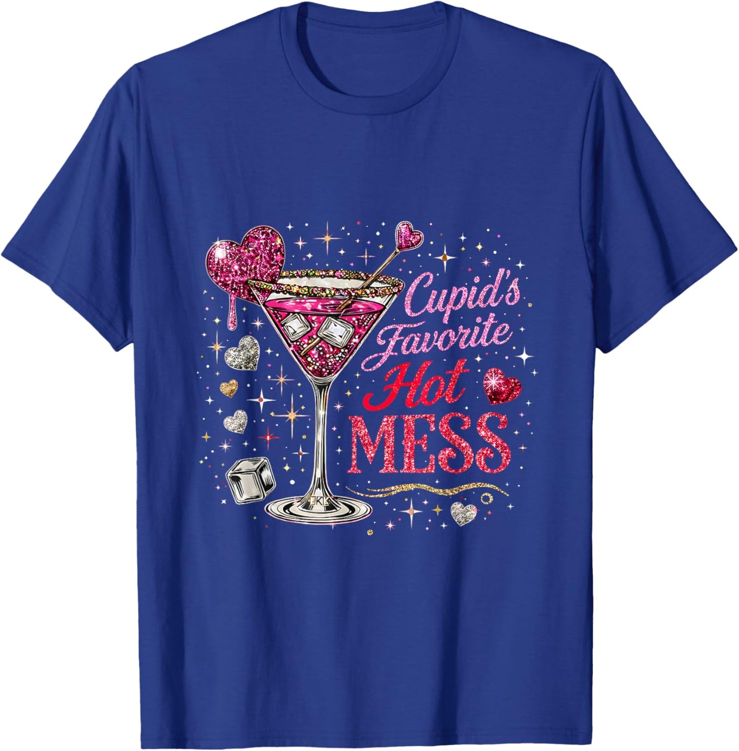 Valentine Even Cupid Need Margarita Retro Trendy Romantic T-Shirt - T-Shirt | Royal