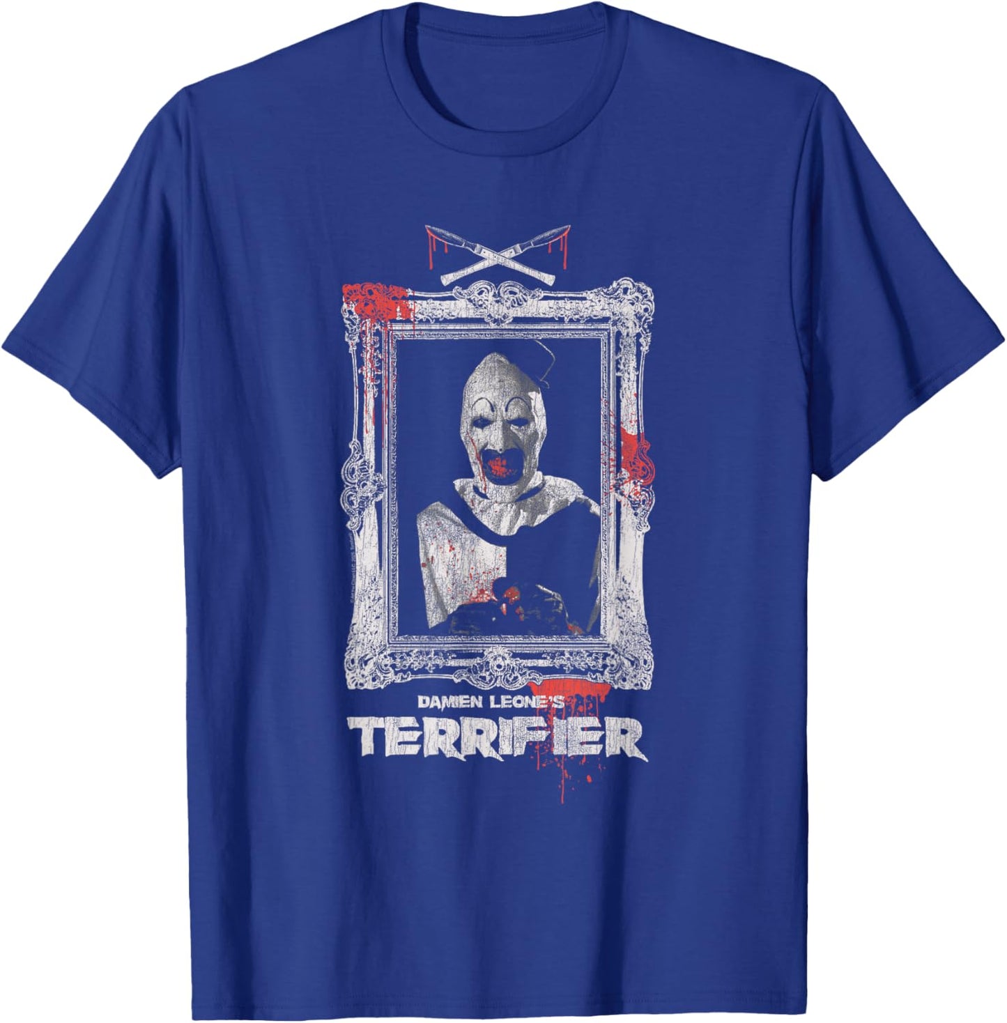 Terrifier Art The Clown Bloody Fancy Frame Horror Movie T-Shirt - T-Shirt | Royal