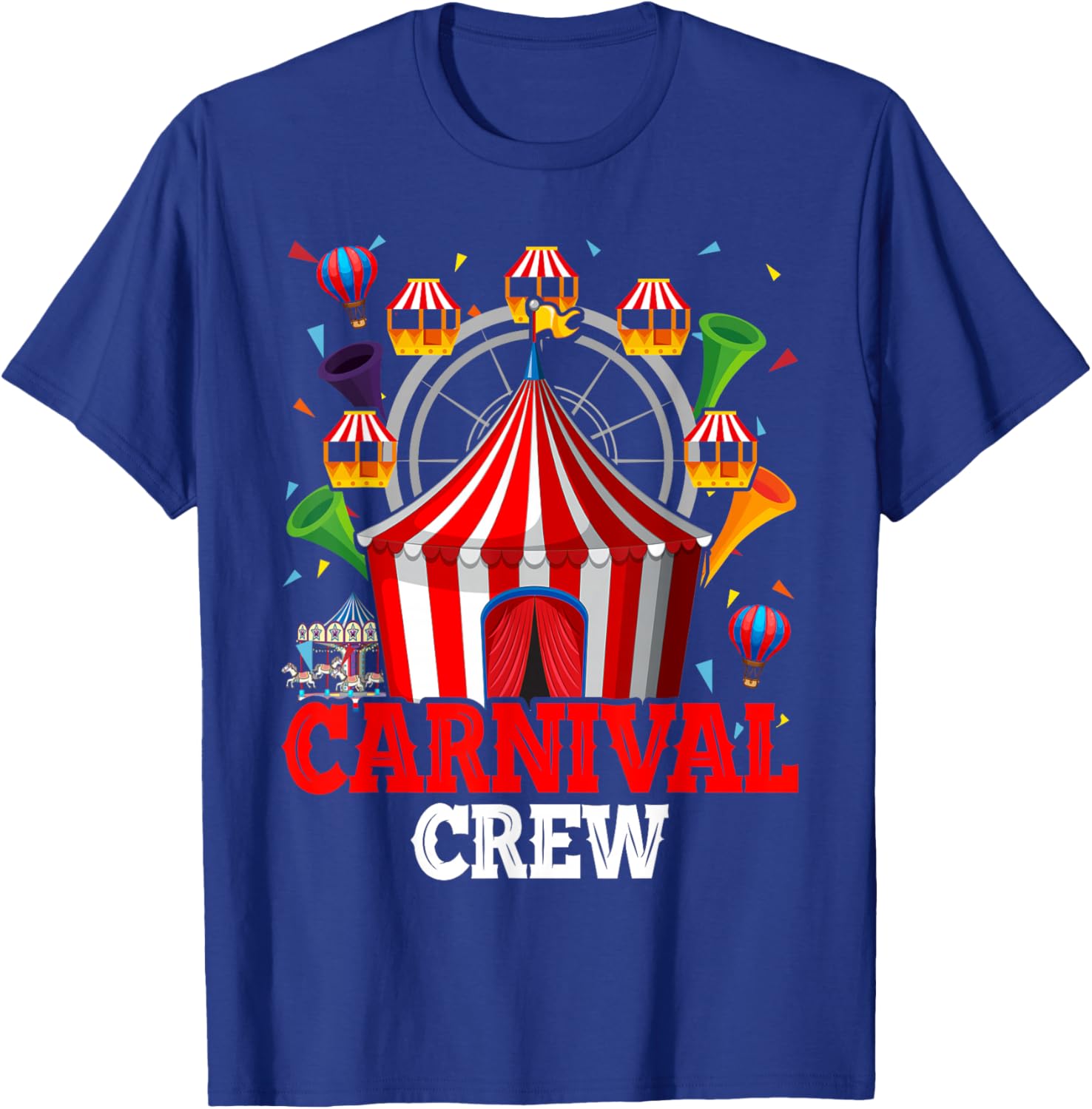 Carnival Crew for Birthday Theme Party Matching Family T-Shirt - T-Shirt | Royal
