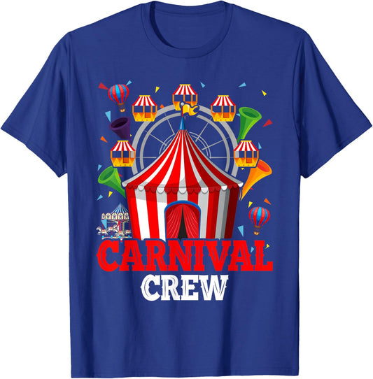Carnival Crew for Birthday Theme Party Matching Family T-Shirt - T-Shirt | Royal