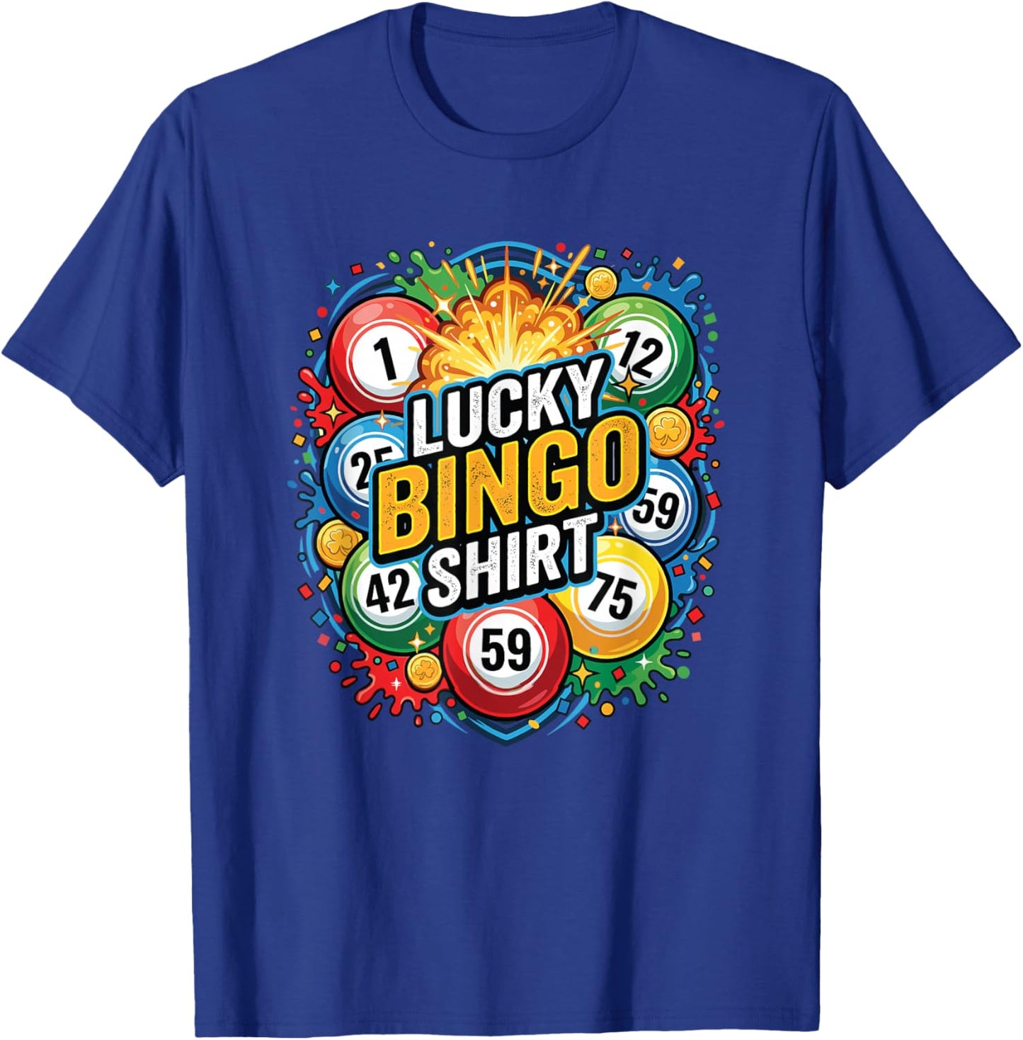 Lucky Bingo Game Player Quote This is My Lucky Bingo T-Shirt - T-Shirt | Royal