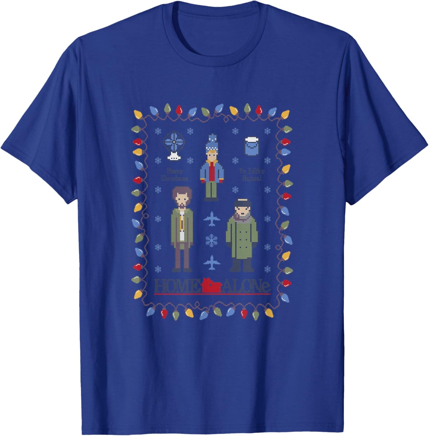 Home Alone Vintage Christmas Holiday Bandits T-Shirt - T-Shirt | Royal