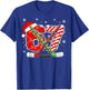 Funny 67 Santa Hat Candy Cane Ice Hockey Six Seven Christmas T-Shirt - T-Shirt | Royal