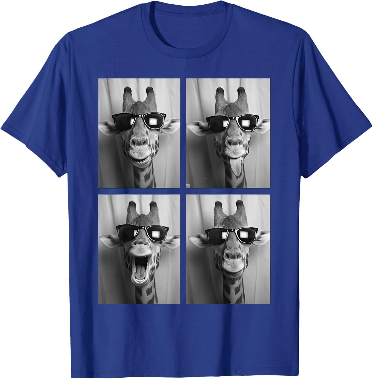 Retro Safari Wildlife Photo Booth Giraffe T-Shirt - T-Shirt | Royal