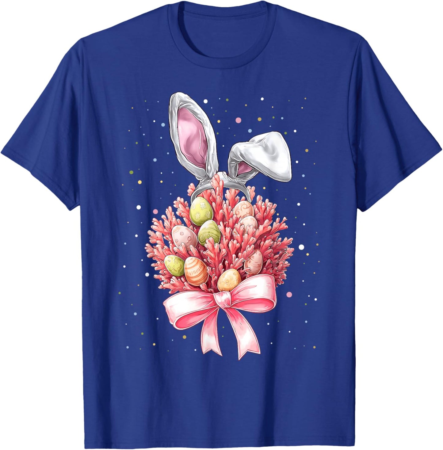 Coral Reef Sea Ocean Easter Rabbit Eggs Bunny Ears T-Shirt - T-Shirt | Royal