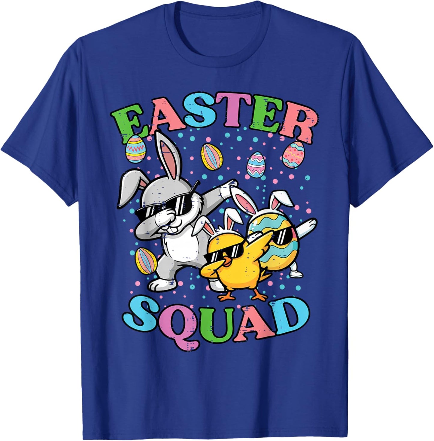 Easter Squad Bunny Egg Chick Dab Crew Matching Men Women Kid T-Shirt - T-Shirt | Royal
