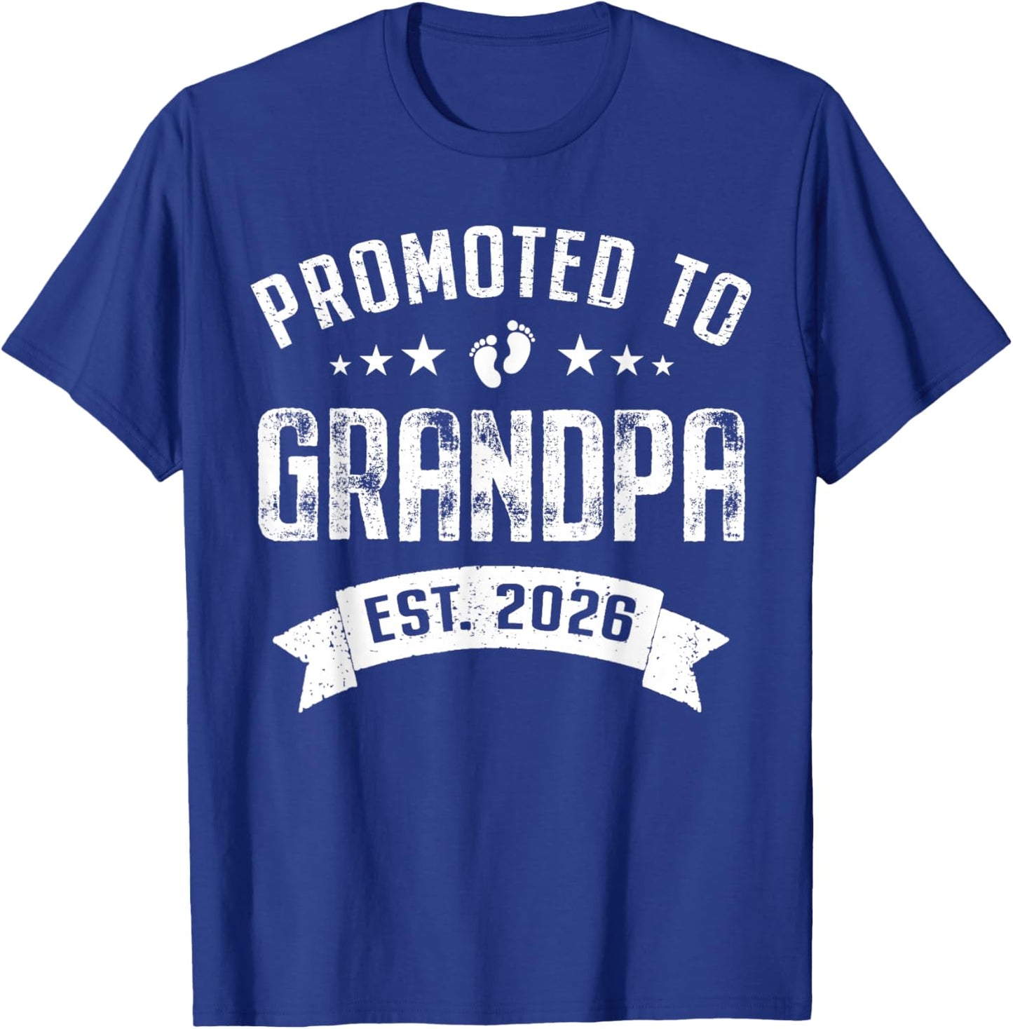 Promoted to Grandpa Est. 2026 Soon to Be Grandfather T-Shirt - T-Shirt | Royal