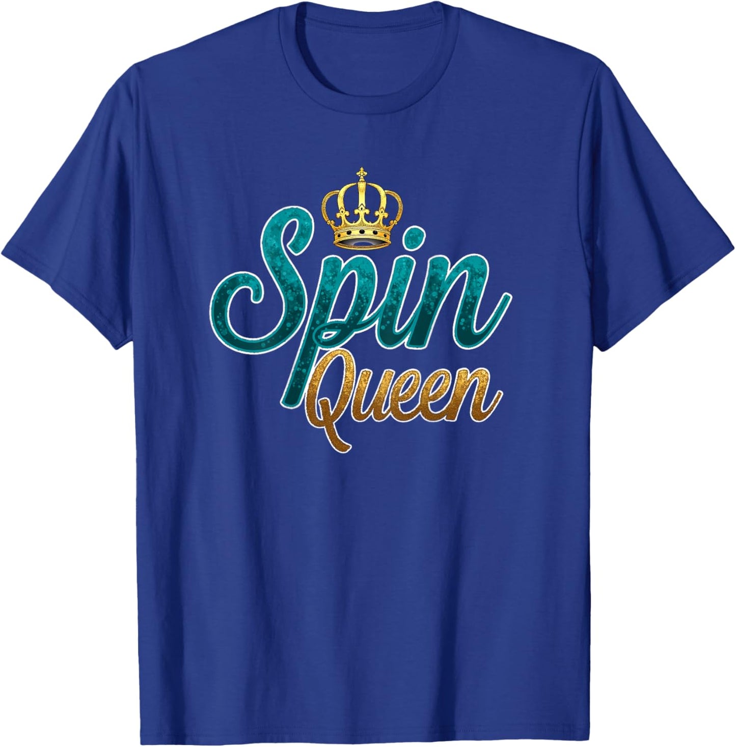 Spin Queen, Backprint T-Shirt - T-Shirt | Royal